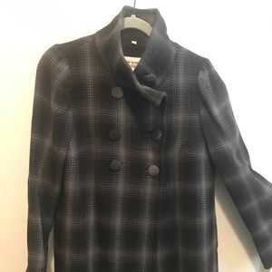Plaid peacoat